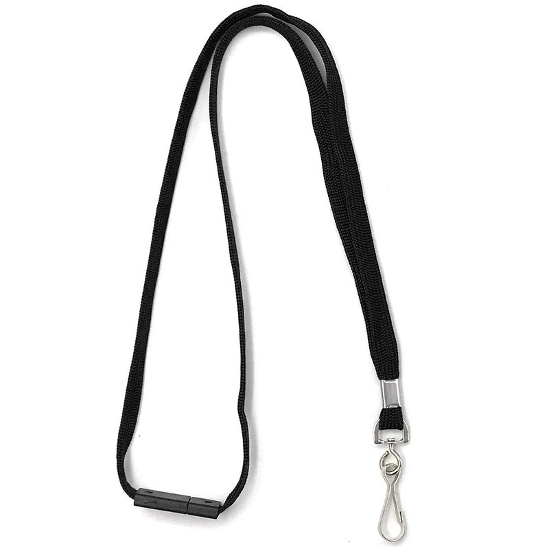 Beebel Safety Lanyards Premium Breakaway Black Lanyard Comfortable Neck Straps Lanyards Swivel J Hook for ID Badges 50 Pack - Image 4